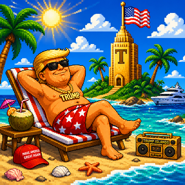 Trump Islands universe scene