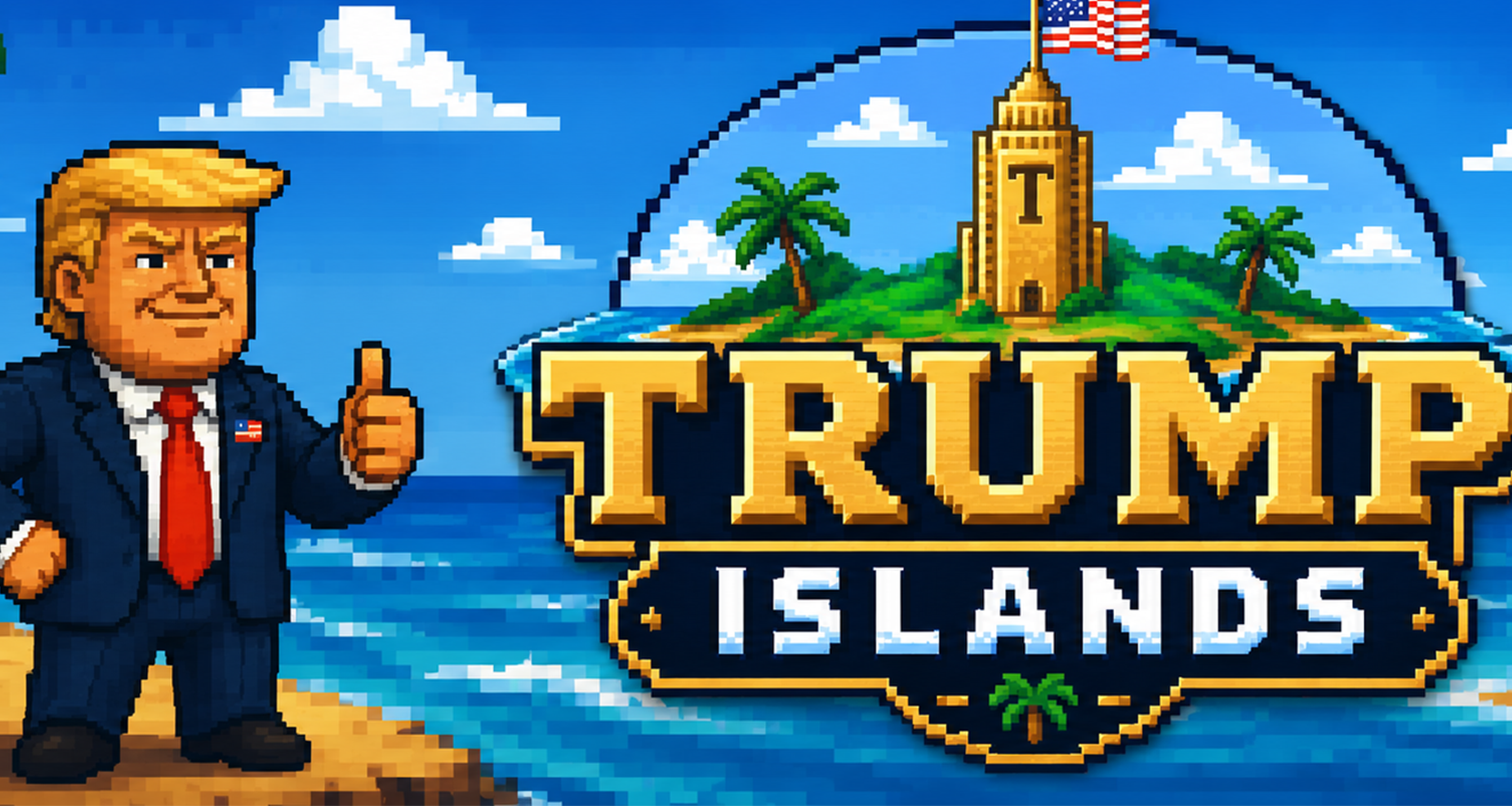 Trump Islands Small Ball banner
